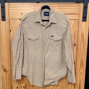 Wrangler Men's Beige linen shirt